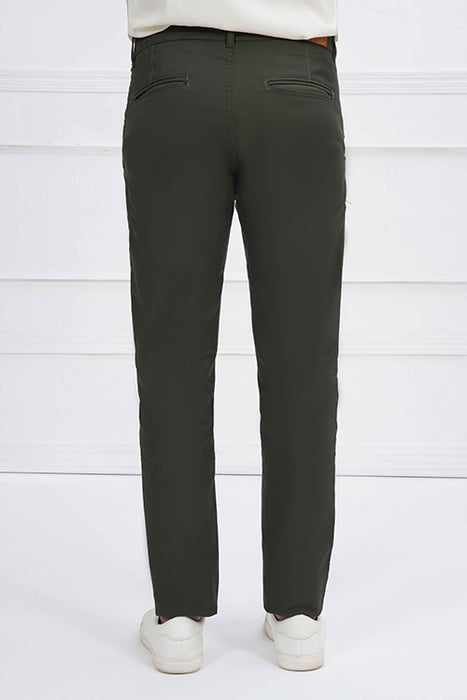 Green Cotton Chino Pants.