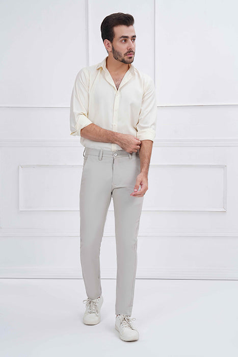 Light Grey Cotton Chino