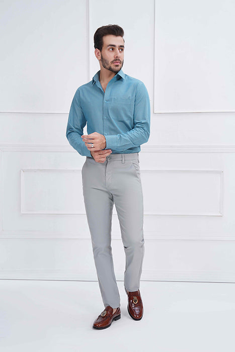 Grey Cotton Chino pant