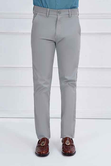 Grey Cotton Chino pant