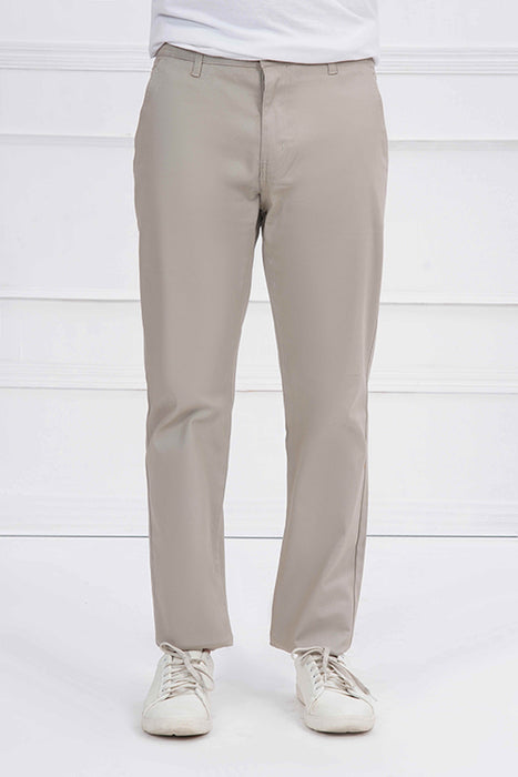 Beige Cotton Chino Pant