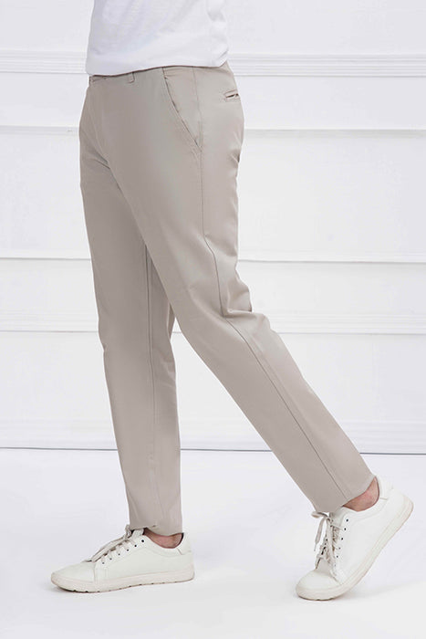 Beige Cotton Chino Pant