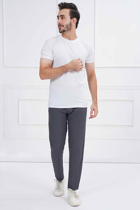 Charcoal Gray Cotton Chino