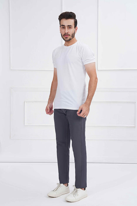 Charcoal Gray Cotton Chino