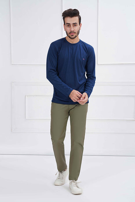 Olive Cotton Chino Pant